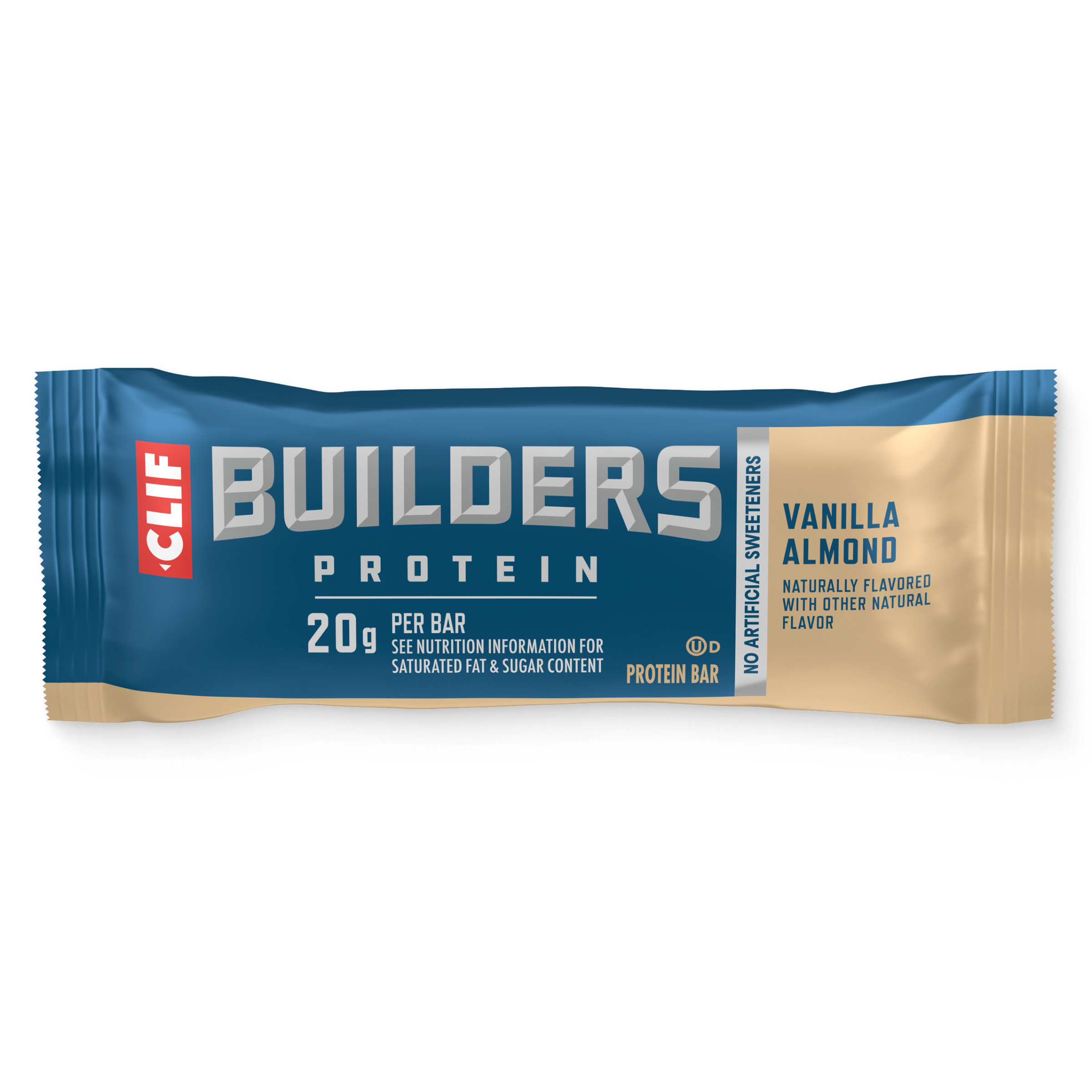 CLIF BUILDERS Vanilla Almond Flavor Plant Based Protein Bars